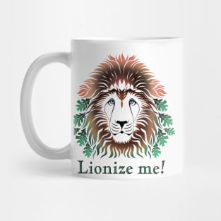 Lionize Me! - Lion Head With Oak Leaves Mug